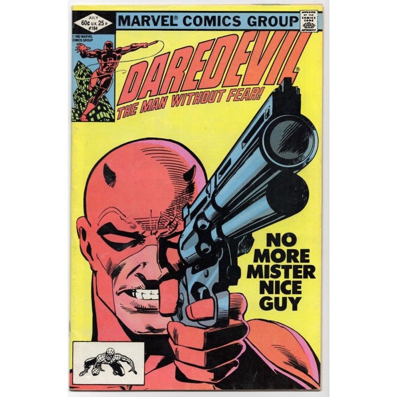 Daredevil #184 (Marvel Comics, 1982), raw comic book in VF- 7.5 condition — front cover