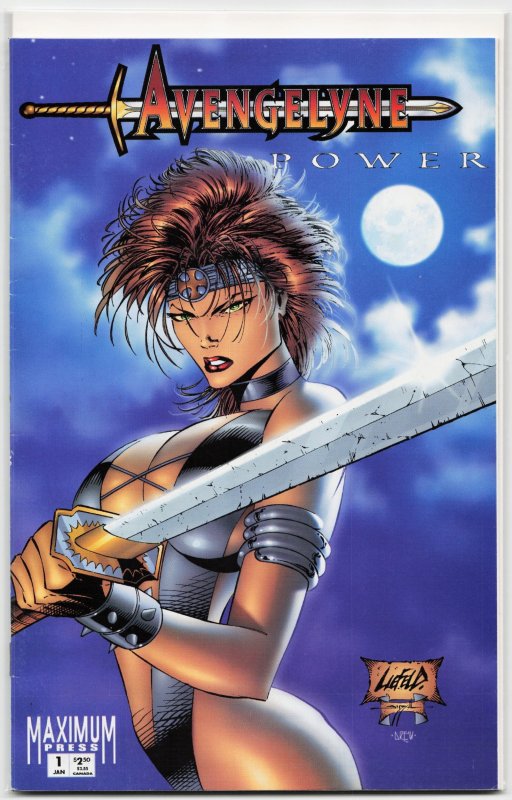 Avengelyne: Power #1 (1995), raw, ungraded comic book — front cover