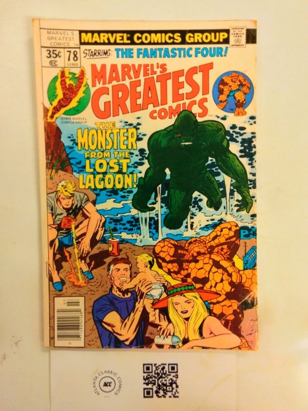 Marvel's Greatest Comics #78 (Marvel Comics), raw comic book in FN condition — front cover