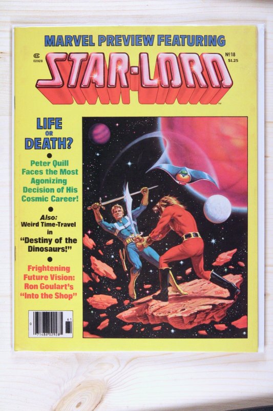 Marvel Preview Featuring Star-Lord #18 (Marvel Comics, 1979), raw comic book in NM- 9.2 condition — front cover