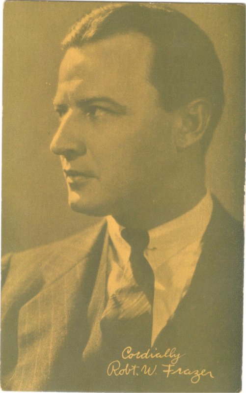 Robert W. Frazer Film Star Arcade Card 1920's-"Save Your Coupons" Arcade Card-FN, raw comic book in FN condition — front cover