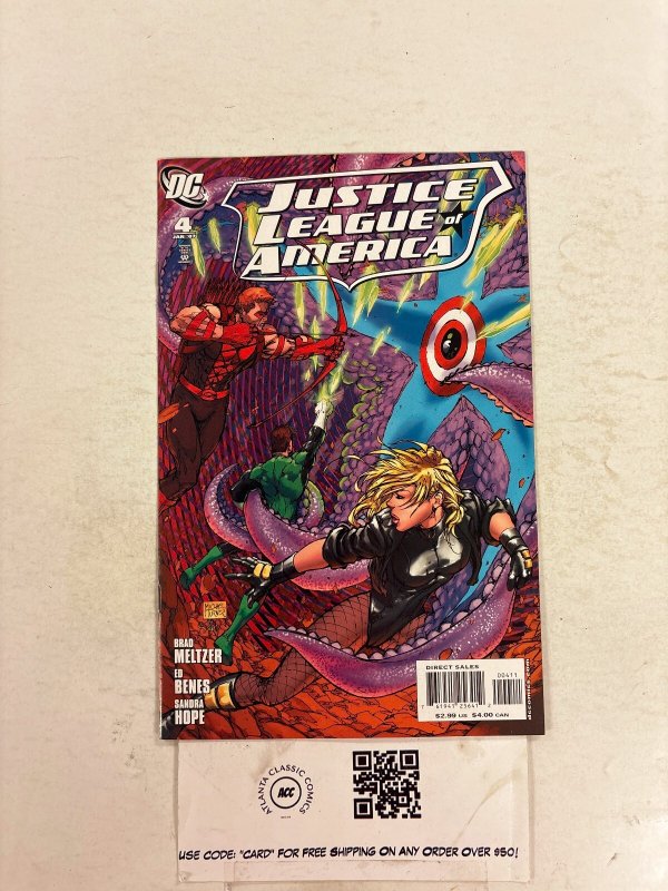 Justice League of America #4 (DC Comics, 2007), raw comic book in NM condition — front cover