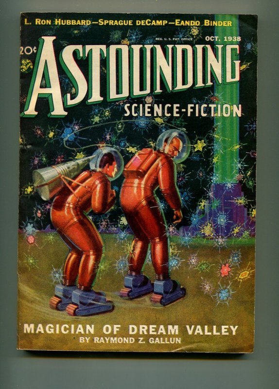 Astounding October 1938-Street and Smith-L. Ron Hubbard-Howard Brown-Vf- (1938), raw comic book in VF- condition — front cover