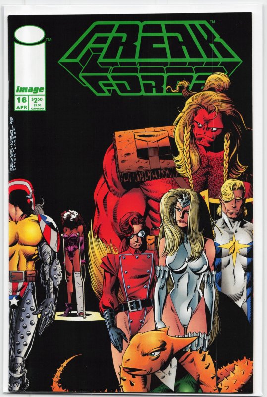 Freak Force #16 (Image Comics, 1995), raw, ungraded comic book — front cover