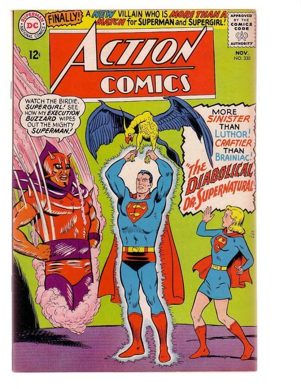 Action Comics #330 (DC Comics, 1965), raw comic book in VF condition — front cover