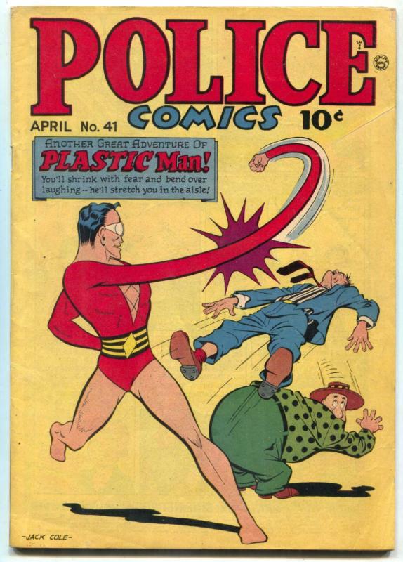 Police Comics #41 (1945), raw comic book in FN+ condition — front cover