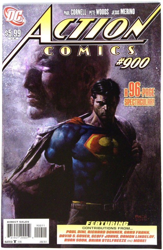 Action Comics #900 (DC Comics, 2011), raw comic book in NM- condition — front cover