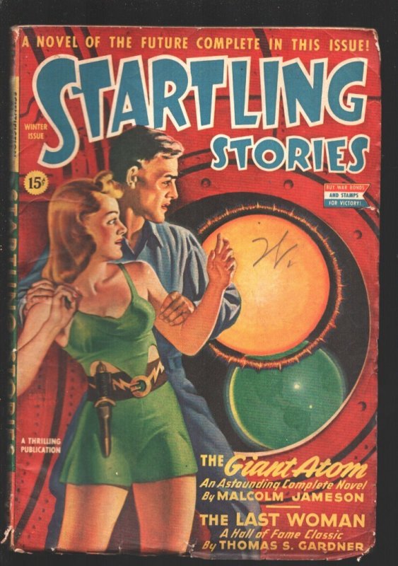 Startling Stories-Winter 1944-Earle Bergey Good Girl Art Cover-Exciting Pulp thr (1944), raw, ungraded comic book — front cover