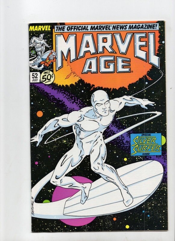 Marvel Age #52 (Marvel Comics, 1987), raw comic book in VF/NM 9.0 condition — front cover