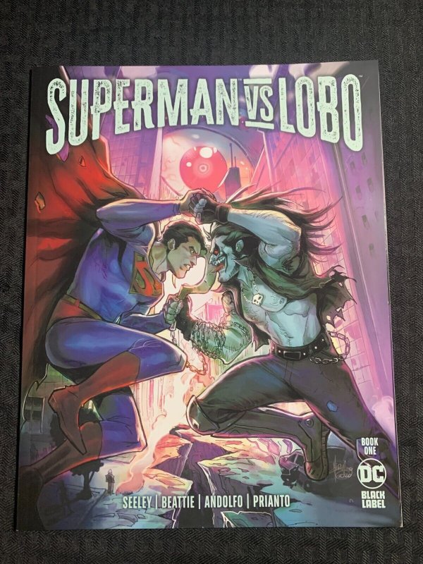 2021 Superman VS Lobo Book #1 (DC Comics, 2021), raw comic book in VF 8.0 condition — front cover