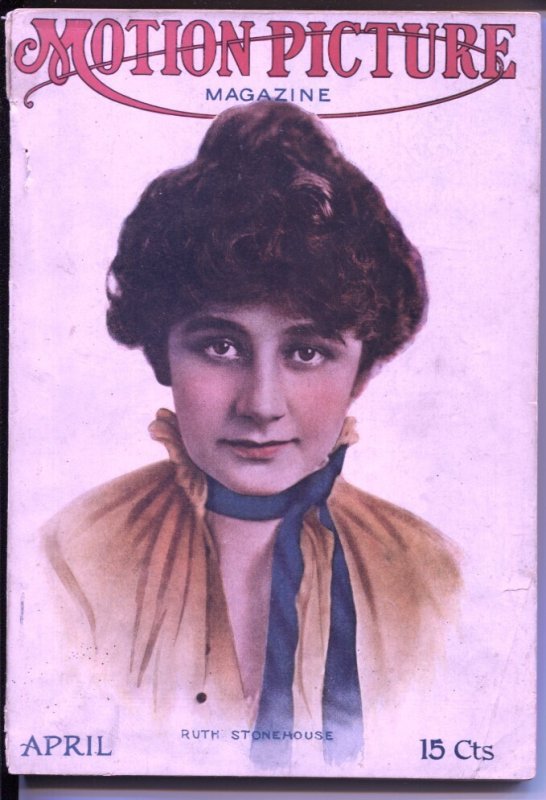 MAG: Motion Picture Magazine 4/1915-Ruth Stonehouse-Vitagraphville-pulp-VG, raw comic book in VG condition — front cover