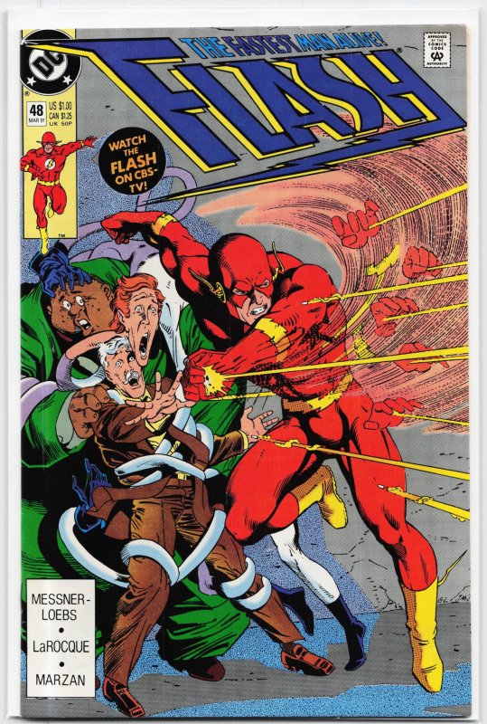 The Flash #48 (DC Comics, 1991), raw, ungraded comic book — front cover