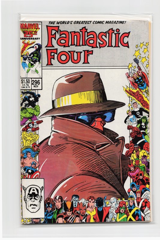 Fantastic Four #296 (Marvel Comics, 1986), raw, ungraded comic book — front cover