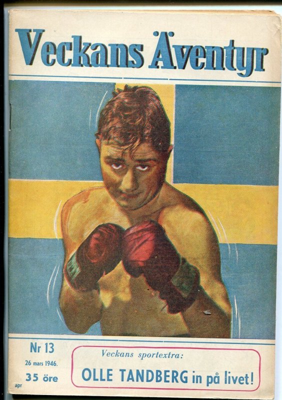 Veckans Aventyr Vol. 7 #13 (1946), raw comic book in VF condition — front cover