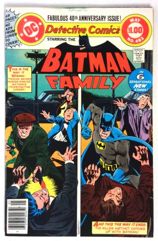 Detective Comics #483 (DC Comics, 1979), raw comic book in VF condition — front cover