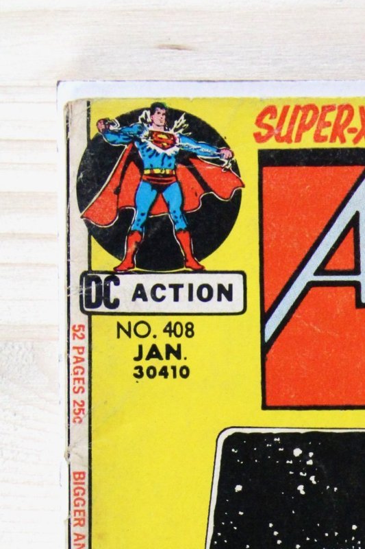 Action Comics #408 (DC Comics, 1972), raw comic book in VG 4.0 condition — front cover