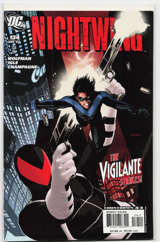 Nightwing #134 (DC Comics, 2007), raw, ungraded comic book — front cover