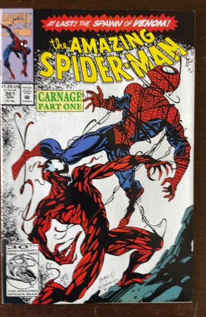 The Amazing Spider-Man #361 (Marvel Comics, 1992), raw, ungraded comic book — front cover