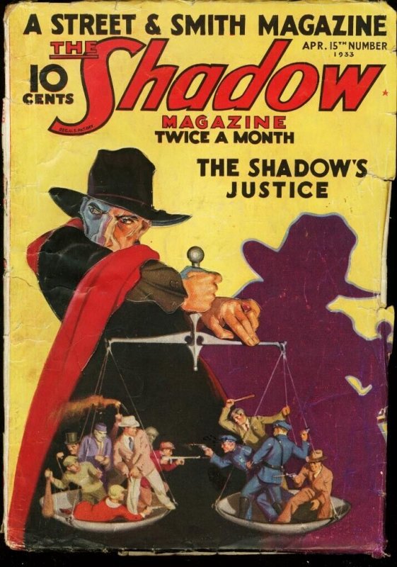 Shadow--April 1933--Pulp Magazine--Street and Smith--G/VG (1933), raw comic book in VG condition — front cover