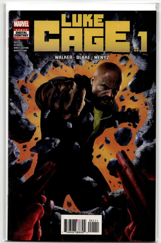 Luke Cage #1 (Marvel Comics, 2017), raw, ungraded comic book — front cover