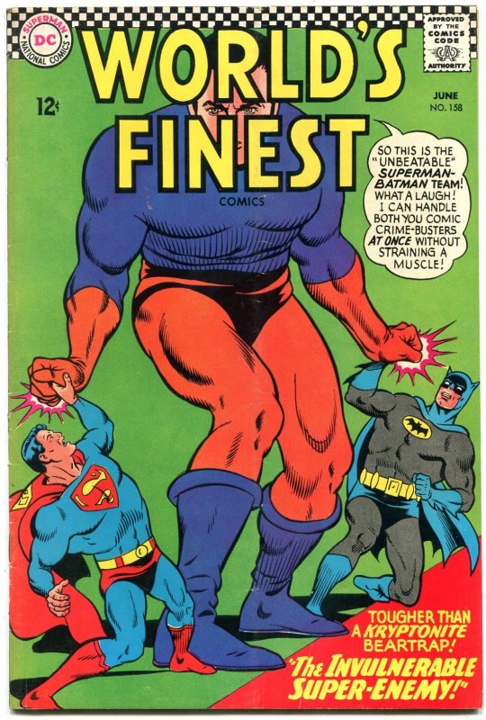 Worlds Finest #158 (DC Comics, 1966), raw comic book in VG condition — front cover