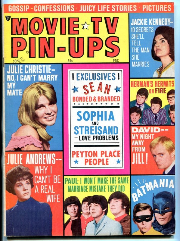 MAG: Movie TV Pin-Ups Magazine #1 (1966), raw, ungraded comic book — front cover