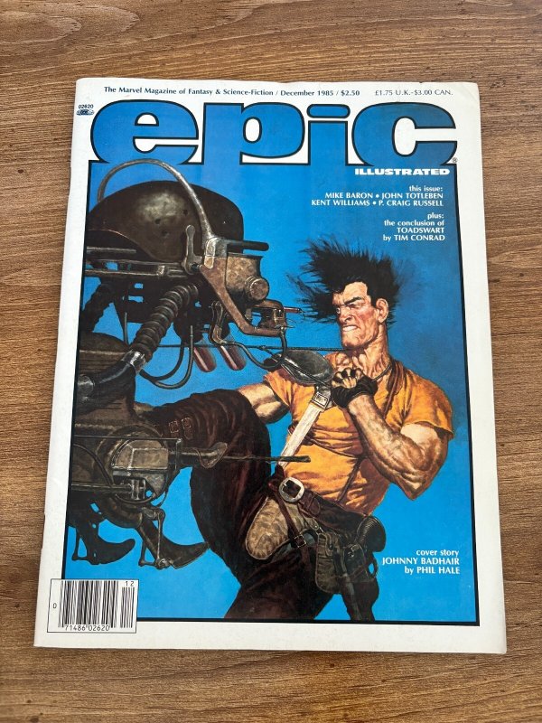 Epic Illustrated December 1985 Marvel Comic Book Magazine 4 J339 (Marvel Comics, 1985), raw, ungraded comic book — front cover