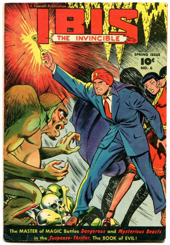 Ibis the Invincible #6 (1948), raw, ungraded comic book — front cover
