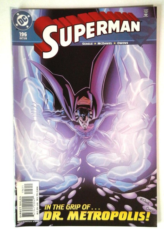 Superman #196 (DC Comics, 2003), raw comic book in NM- condition — front cover