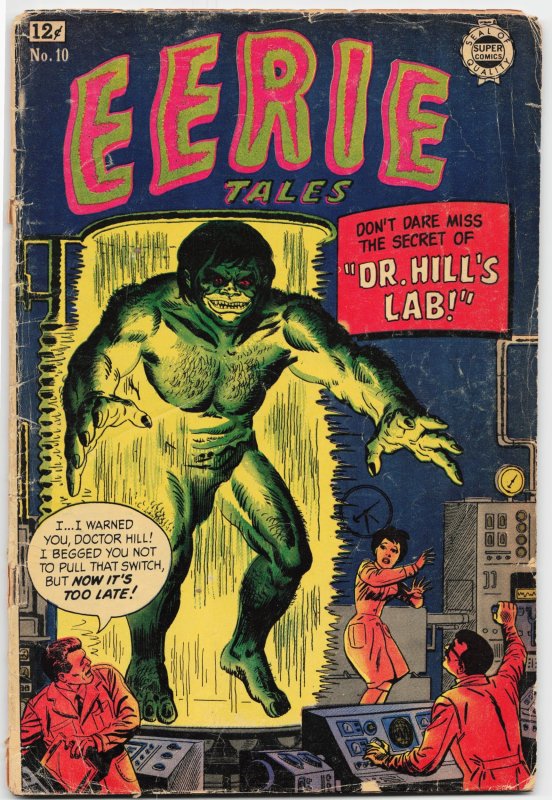 Eerie Tales #10 (Charlton Comics, 1963), raw, ungraded comic book — front cover