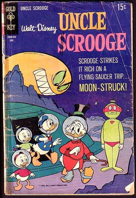 Uncle Scrooge #81 (1969), raw comic book in FR condition — front cover