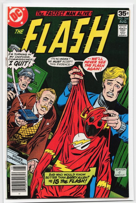 The Flash #264 (DC Comics, 1978), raw, ungraded comic book — front cover
