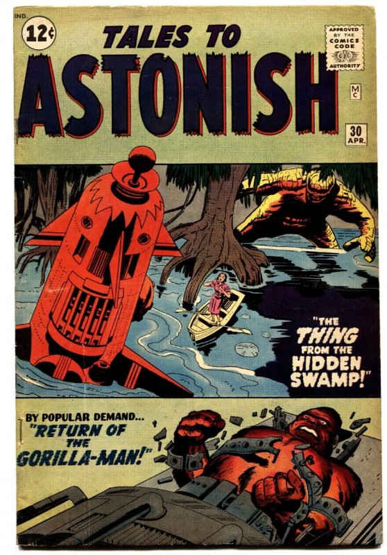Tales to Astonish #30 (Marvel Comics, 1962), raw comic book in FN condition — front cover