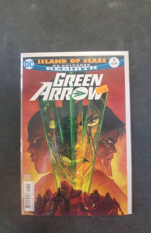 Green Arrow #9 (DC Comics, 2016), raw, ungraded comic book — front cover