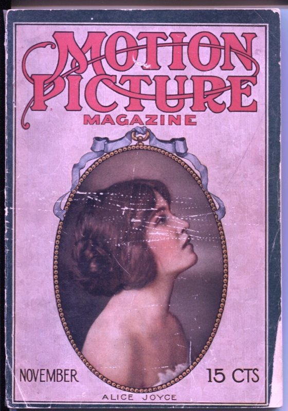 MAG: Motion Picture Magazine 11/1914-Alice Joyce-Lillian & Dorothy Gish-G/VG, raw comic book in VG condition — front cover