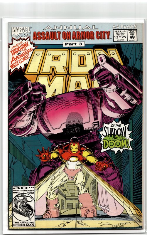 Iron Man Annual #13 (Marvel Comics, 1992), raw, ungraded comic book — front cover