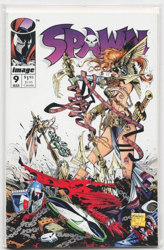 Spawn #9 (Image Comics, 1993), raw, ungraded comic book — front cover
