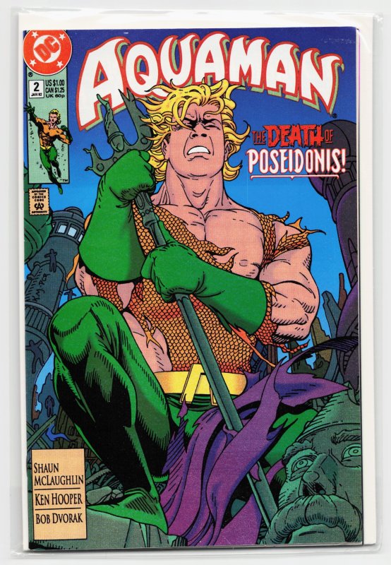 Aquaman #2 (DC Comics, 1992), raw, ungraded comic book — front cover