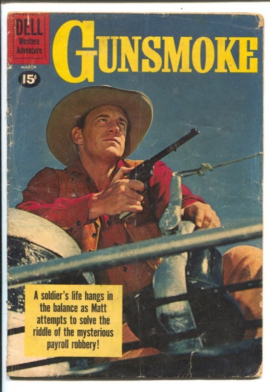 Gunsmoke #25 (Dell Comics, 1961), raw comic book in FR condition — front cover