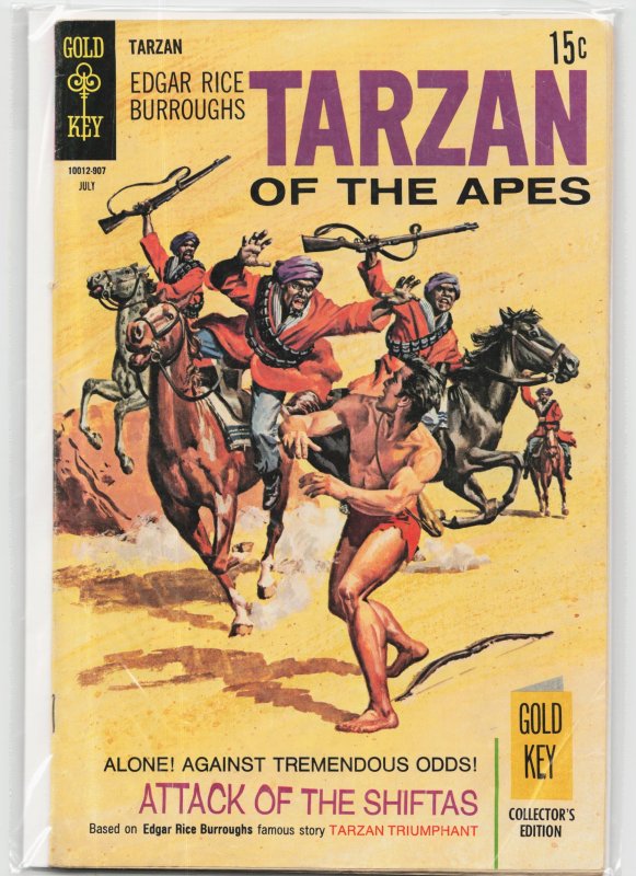 Edgar Rice Burroughs' Tarzan #185 (Gold Key, 1969), raw, ungraded comic book — front cover