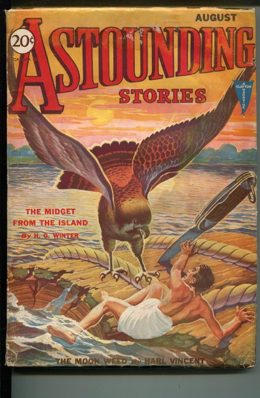 Astounding Stories-08/1931-Clayton-H G Winter-Harl Vincent-Pulp SCI-FI-vg, raw, ungraded comic book — front cover