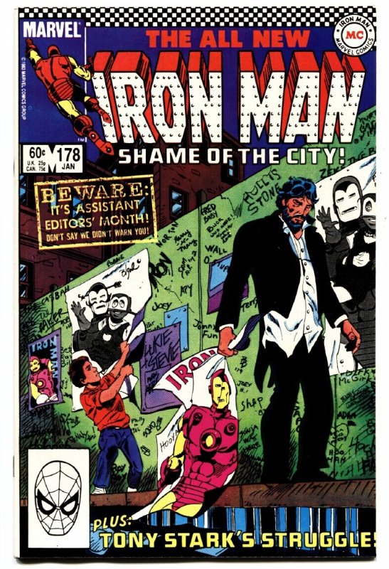 Iron Man #178 (Marvel Comics, 1984), raw comic book in NM- condition — front cover