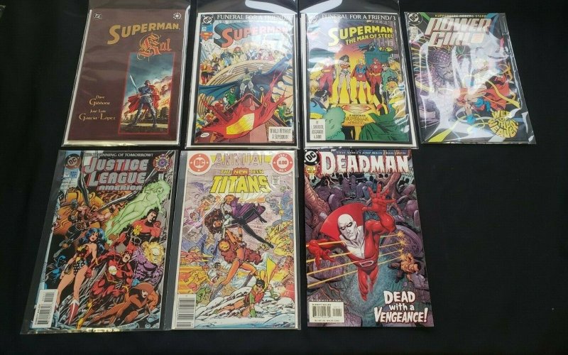 Misc DC 7pc (Vf/nm) Superman Graphic Novel, New Teen Titans Annual 1982-2002 (DC Comics, 1982), raw comic book in VF/NM condition — front cover