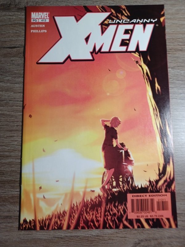 Uncanny X-Men #413 (Marvel Comics, 2002), raw comic book in VF+ condition — front cover