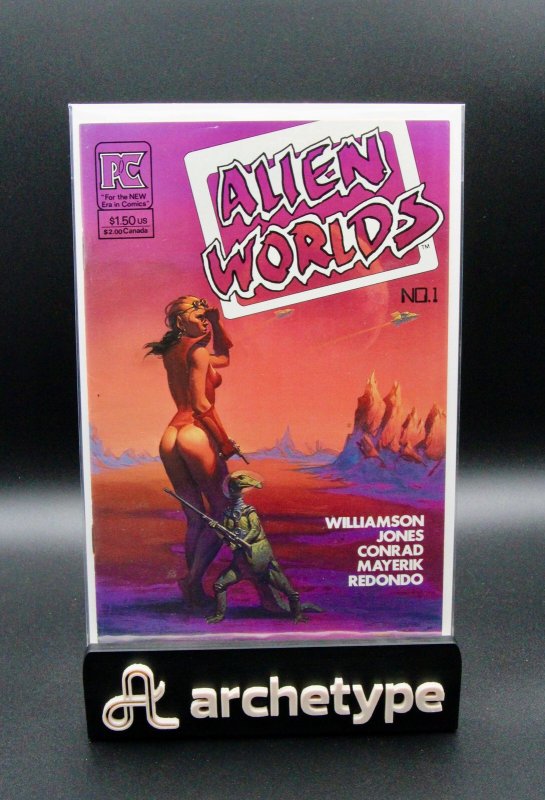 Alien Worlds #1 (1982), raw, ungraded comic book — front cover