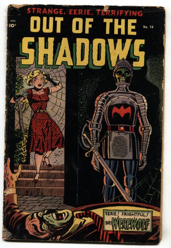 Out of the Shadows #14 (1954), raw, ungraded comic book — front cover