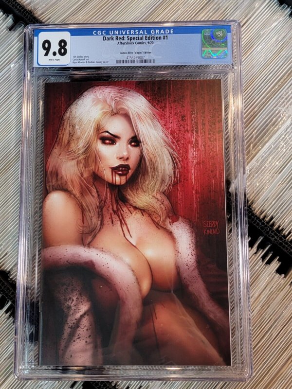 Dark Red Special Edition #1 (AfterShock Comics, 2020), CGC 9.8 graded comic book, Universal Blue label — front cover in its holder