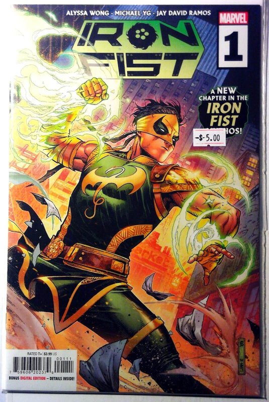 Iron Fist #1 (Marvel Comics, 2022), raw, ungraded comic book — front cover