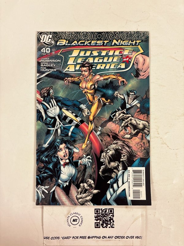 Justice League of America #40 (DC Comics, 2010), raw comic book in NM condition — front cover