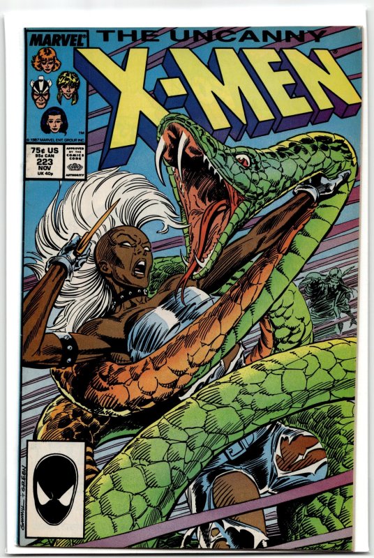 The Uncanny X-Men #223 (Marvel Comics, 1987), raw, ungraded comic book — front cover